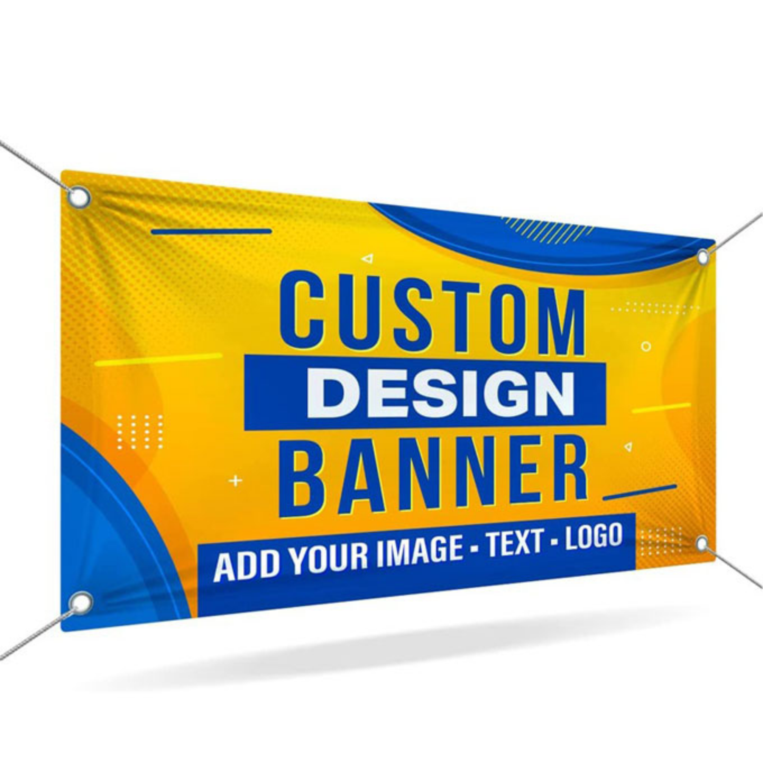 BANNER IMPRESO CON OJALILLOS